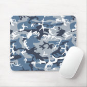 Winter Snow Blue Camouflage, Militär, Armee Mousepad (Mit Mouse)