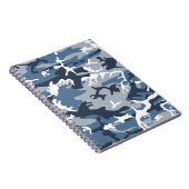 Winter Snow Blue Camouflage, Militär, Armee Notizblock (Rechte Seite)