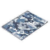 Winter Snow Blue Camouflage, Militär, Armee Notizblock (Linke Seite)