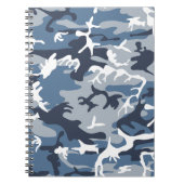 Winter Snow Blue Camouflage, Militär, Armee Notizblock (Vorderseite)