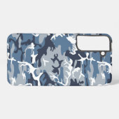 Winter Snow Blue Camouflage, Militär, Armee Samsung Galaxy Hülle (Rückseite (Horizontal))