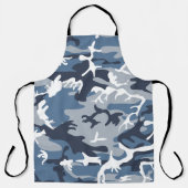 Winter Snow Blue Camouflage, Militär, Armee Schürze (Vorderseite)