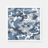 Winter Snow Blue Camouflage, Militär, Armee Serviette (Vorderseite)