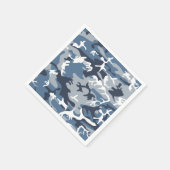 Winter Snow Blue Camouflage, Militär, Armee Serviette (Ecke)