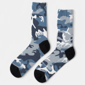 Winter Snow Blue Camouflage, Militär, Armee Socken (Linkes Detail)
