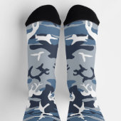 Winter Snow Blue Camouflage, Militär, Armee Socken (Oben)