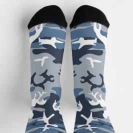 Winter Snow Blue Camouflage, Militär, Armee Socken