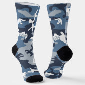 Winter Snow Blue Camouflage, Militär, Armee Socken (Gewinkelt)