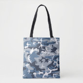 Winter Snow Blue Camouflage, Militär, Armee Tasche (Vorderseite)