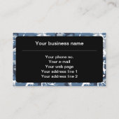 Winter Snow Blue Camouflage, Militär, Armee Visitenkarte (Vorderseite)