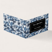 Winter Snow Blue Camouflage, Militär, Armee Visitenkarten (Vorderseite)