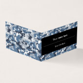 Winter Snow Blue Camouflage, Militär, Armee Visitenkarten (Vorderseite)