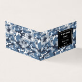 Winter Snow Blue Camouflage, Militär, Armee Visitenkarten (Vorderseite)