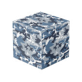 Winter Snow Blue Camouflage, Militär, Armee Würfel (Rückseite Schrägansicht)