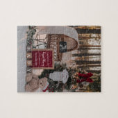 Winter Snow Christmas pregnancy announcement Puzzle (Horizontal)