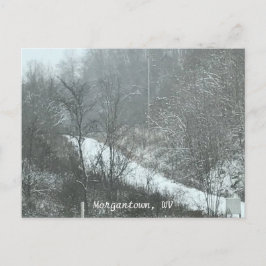Winter Snow Country Road Morgantown WV Postkarten