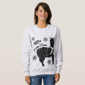 Winter Snow Drama Llama Sweatshirt (Vorne ganz)