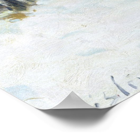 Winter, Snow Effect, 1876 Poster (Ecke)