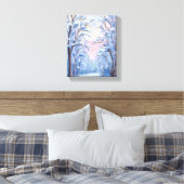 Winter Snow Forest Watercolor Woods Painting Leinwanddruck (Insitu (Schlafzimmer))