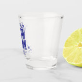 Winter Snow Funny Junggeselinnen-Abschied Blue Schnapsglas (Rechts)