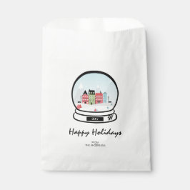 Winter Snow Globe Holiday Favor Bag Geschenktütchen