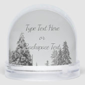 Winter Snow Globe Personalized Romantic Snowglobe Schneekugeln (Rückseite)