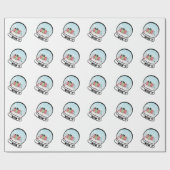 Winter Snow Globe Urlaubspapier Geschenkpapier (Flach)