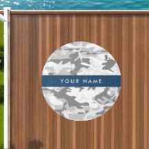 Winter Snow Gray Camouflage Ihr Name personalisier