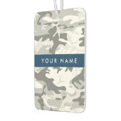Winter Snow Gray Camouflage Ihr Name personalisier Autolufterfrischer (Links)