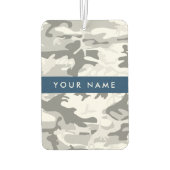 Winter Snow Gray Camouflage Ihr Name personalisier Autolufterfrischer (Rückseite)