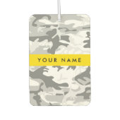 Winter Snow Gray Camouflage Ihr Name personalisier Autolufterfrischer (Vorderseite)