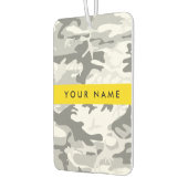 Winter Snow Gray Camouflage Ihr Name personalisier Autolufterfrischer (Links)