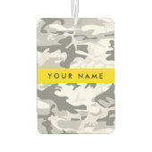 Winter Snow Gray Camouflage Ihr Name personalisier Autolufterfrischer (Rückseite)
