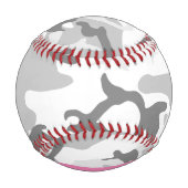 Winter Snow Gray Camouflage Ihr Name personalisier Baseball (Rückseite)