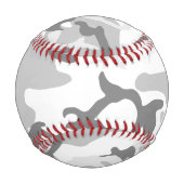 Winter Snow Gray Camouflage Ihr Name personalisier Baseball (Vorderseite)