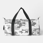 Winter Snow Gray Camouflage Ihr Name personalisier Duffle Bag (Vorderseite)