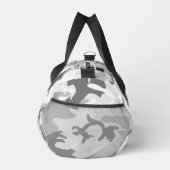 Winter Snow Gray Camouflage Ihr Name personalisier Duffle Bag (Rechts)