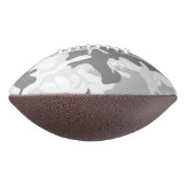 Winter Snow Gray Camouflage Ihr Name personalisier Football (Gedreht 90)