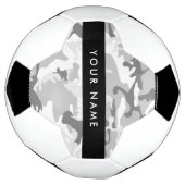 Winter Snow Gray Camouflage Ihr Name personalisier Fußball (Gedreht)