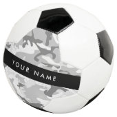 Winter Snow Gray Camouflage Ihr Name personalisier Fußball (Dreiviertel)