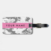 Winter Snow Gray Camouflage Ihr Name personalisier Gepäckanhänger (Rückseite horizontal)