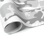 Winter Snow Gray Camouflage Ihr Name personalisier Geschenkpapier (Rolleneckpunkt)