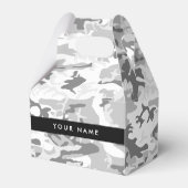 Winter Snow Gray Camouflage Ihr Name personalisier Geschenkschachtel (Vorderseite)