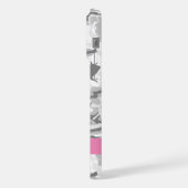 Winter Snow Gray Camouflage Ihr Name personalisier iPhone Hülle (Linke Seite)