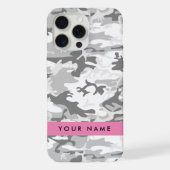 Winter Snow Gray Camouflage Ihr Name personalisier iPhone Hülle (Rückseite)