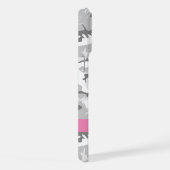 Winter Snow Gray Camouflage Ihr Name personalisier iPhone Hülle (Rechte Seite)