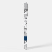 Winter Snow Gray Camouflage Ihr Name personalisier iPhone Hülle (Rechte Seite)