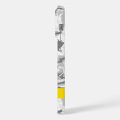 Winter Snow Gray Camouflage Ihr Name personalisier iPhone Hülle (Linke Seite)