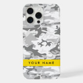 Winter Snow Gray Camouflage Ihr Name personalisier iPhone Hülle (Rückseite)