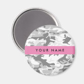 Winter Snow Gray Camouflage Ihr Name personalisier Magnet (Vorderseite/Rückseite)